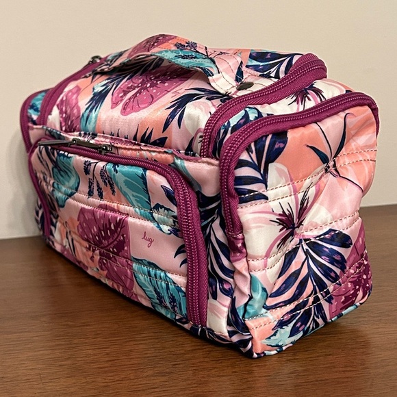 LUG Pink Azalea Floral Trolley Cosmetics Bag, NWOT - Picture 7 of 10